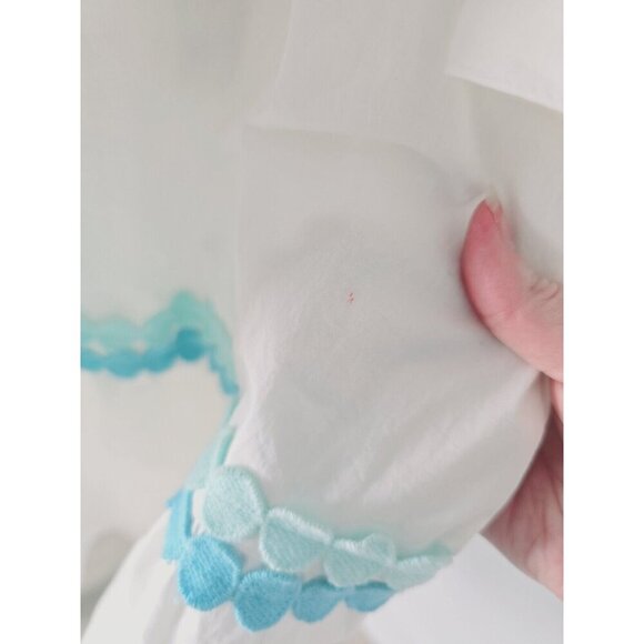 Marie By Victoria Dunn Amelie White Cotton Provence Long Sleeves Midi Dress XS - Picture 13 of 14